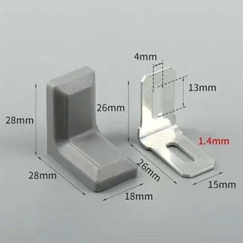 حوامل تثبيت الأرفف البلاستيكية مع قاعدة معدنية