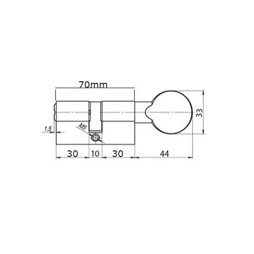 قلب كيلون بمقبض داخلي – مقاس 70 ملم