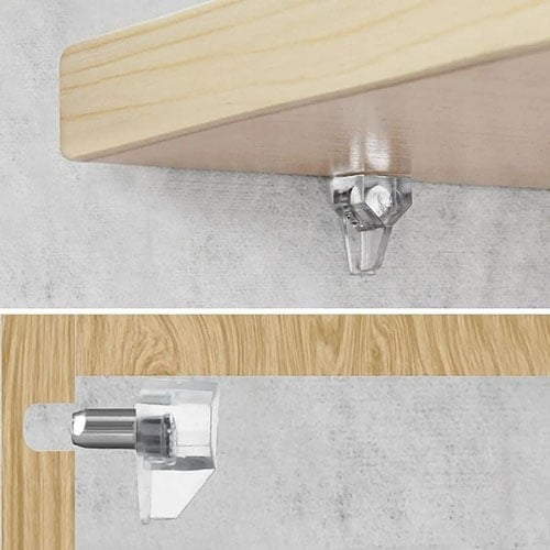 دعامات أرفف – قوية | شفافة | سهلة التركيب