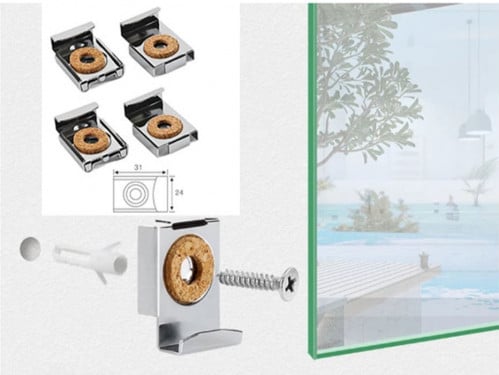 حامل زجاج لون كروم