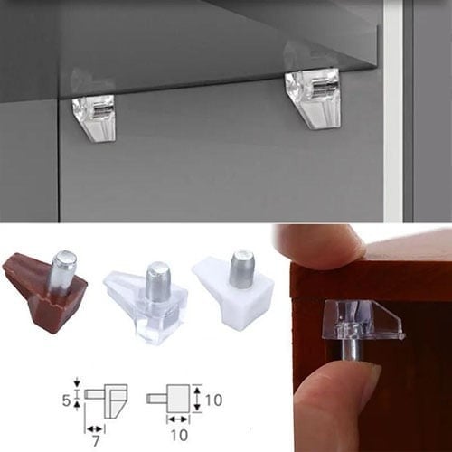 دعامات أرفف – قوية | شفافة | سهلة التركيب