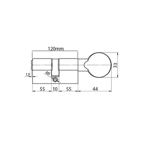 قلب كيلون مفتاح جهة واحدة 120 ملي