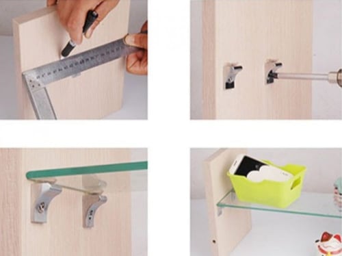 حامل رف زجاج