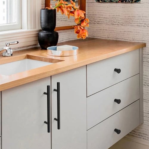 مقابض أثاث معدنية – لون أسود مطفي