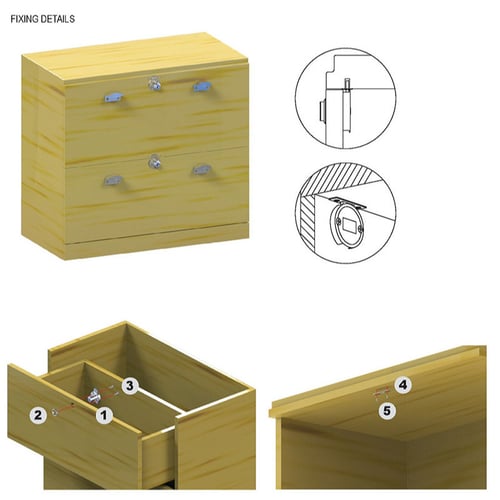 قفل درج دائري خشبي (قطر Ø18 مم)