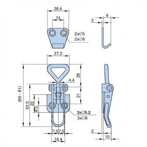 قفل صندوق استنلستيل