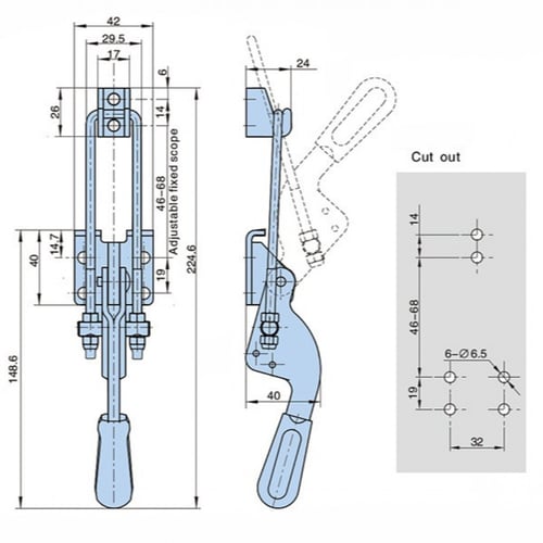 قفل شد صناعي بمقبض مغطى