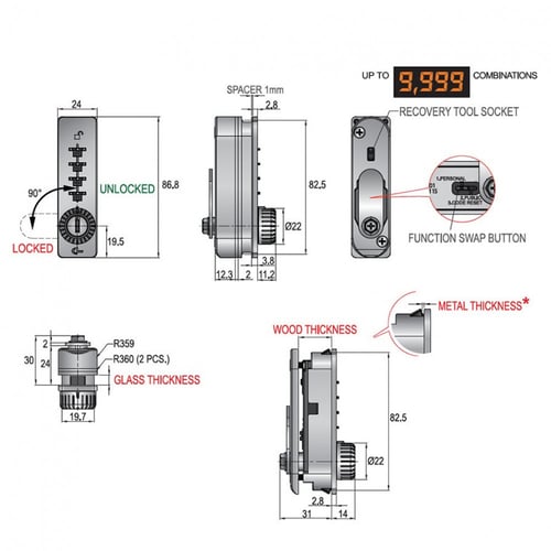 قفل ارقام للخزائن