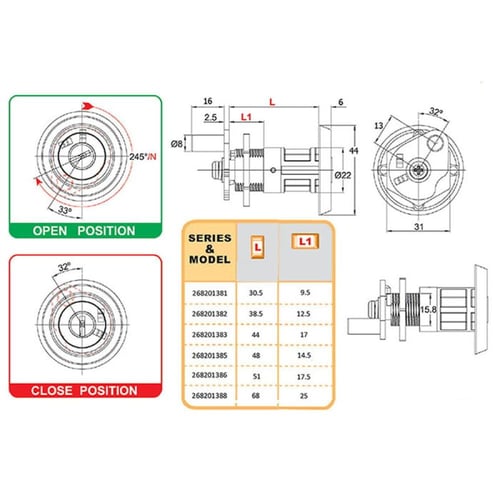 قفل خزنة دائري عالي الأمان