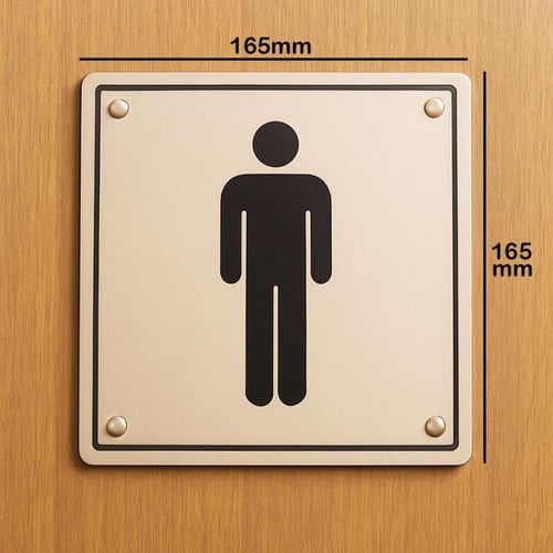 لوحة إرشادية لدورات المياه