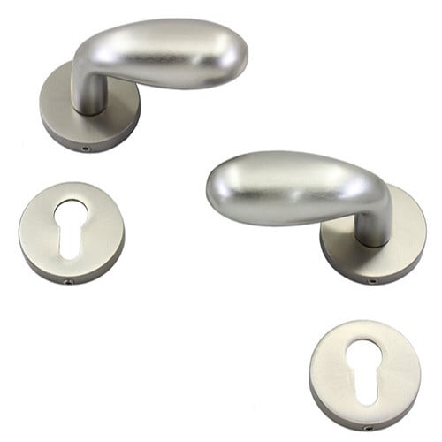 مقبض باب مفصول لون سلفر