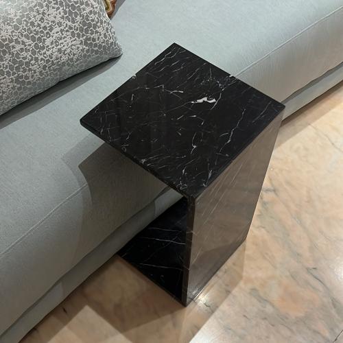 Service table with marble marble