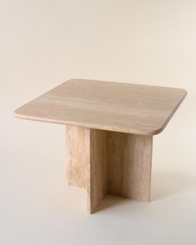 Marble table Travertino
