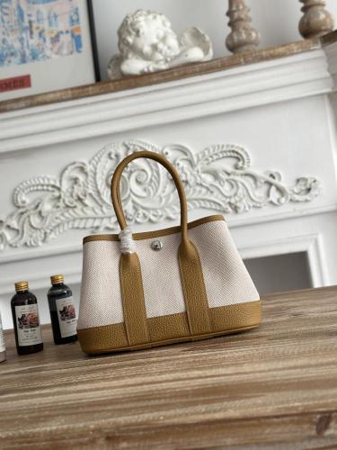 Hermes Néo Garden Party Mini 23 Canvas & Leather Bag