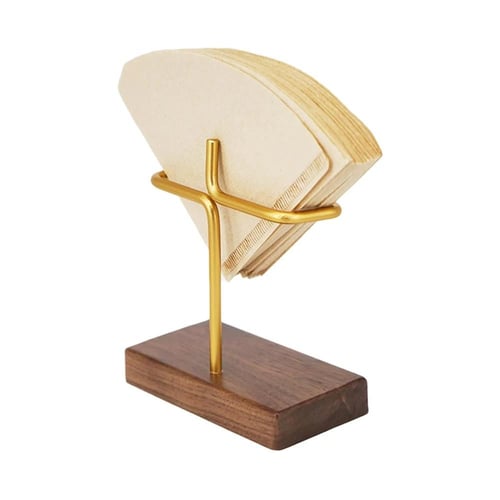 حامل ورق الترشيح الخشبي للقهوة