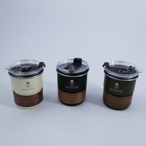 كوب معدني بشعار المملكة العربية السعودية