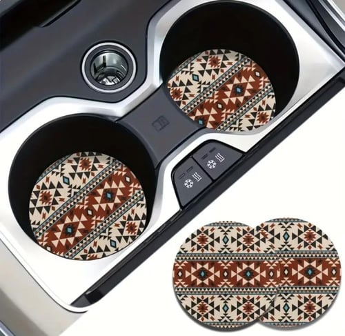 قطعتين من حامل الأكواب للسيارة بتصميم جميل - سهلة...