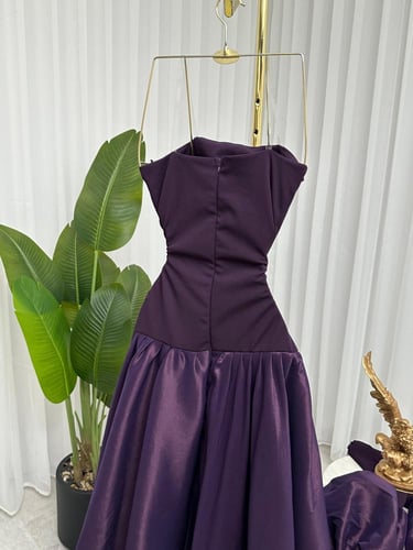 فستان سهرات أوف شولدر لون بنفسجي