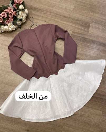 فستان بني ميد