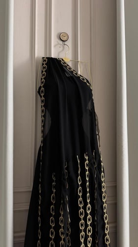 فستان أوف شولدر بلون اسود