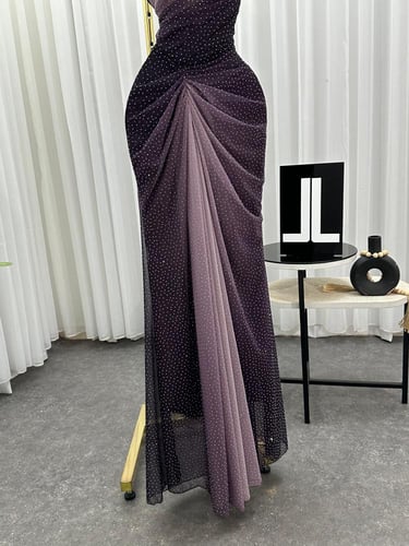 فستان سهرة متدرج بكتف واحد