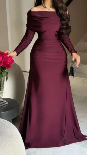 فستان عنابي