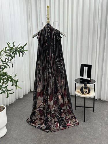 فستان ناعم توب بشال ترتر فاخر