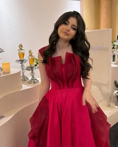 فستان سهرة احمر