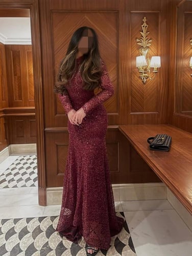 فستان سهره دانتيل تطريز كلوش