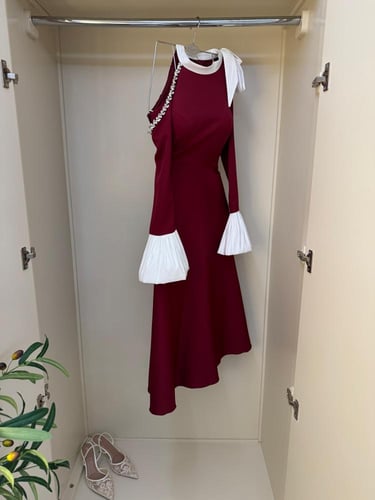 فستان برغندي