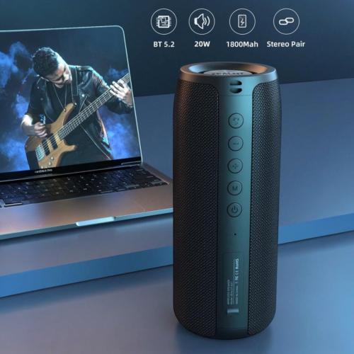 سماعة بلوتوث محمولة ZEALOT S51 بصوت قوي وتقنية BT...