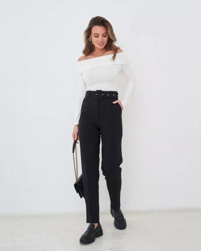 بنطال نسائي كاجوال بحزام خصر