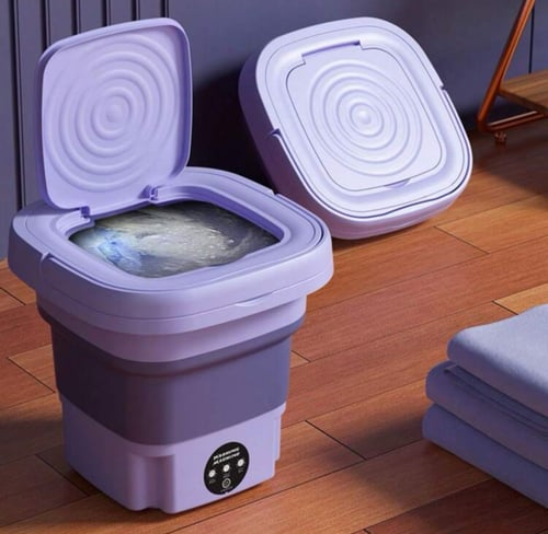 غسالة كهربائية صغيرة قابلة للطي