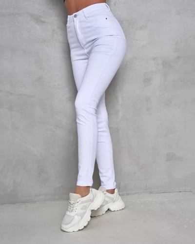 جينز نسائي عالي الخصر سترتش متوسط