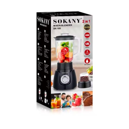خلاط كهربائي 2 في 1 سعة 1.6 لتر من SOKANY