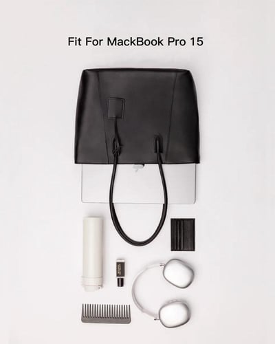 حقيبة توت كلاسيكية بسعة كبيرة باللون الأسود