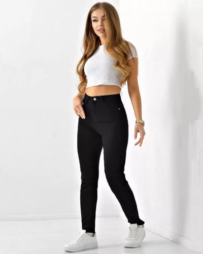 جينز نسائي دينم سكيني - أسود