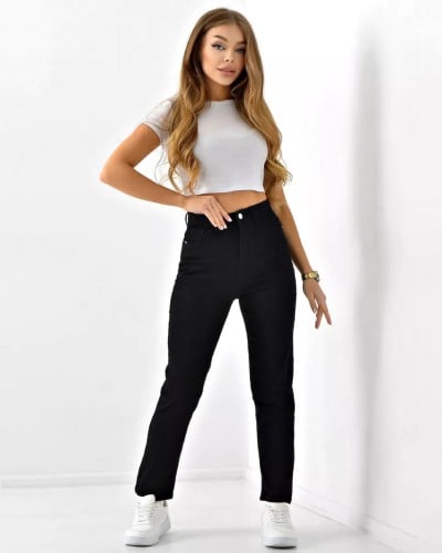 جينز نسائي دينم سكيني - أسود