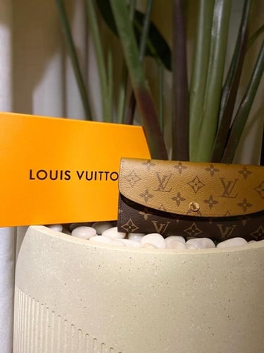 محفظة يد من لويس فيتون - بني جملي .