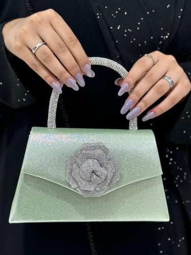 مودا دغرميني حقيبة سهرة نسائية مرصعة بالأحجار والب...