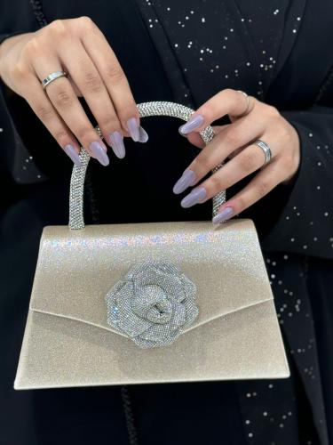 مودا دغرميني حقيبة سهرة نسائية مرصعة بالأحجار والب...