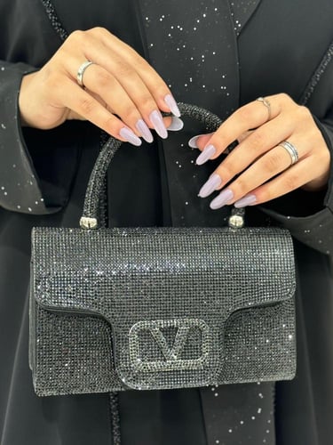 مودا دغرميني حقيبة سهرة نسائية مرصعة بالأحجار والب...