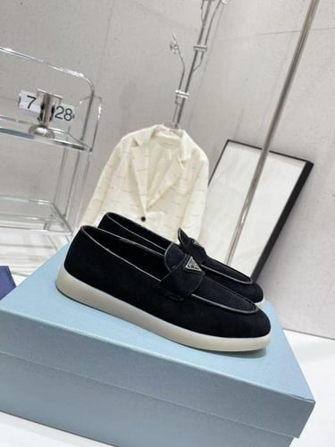 Suede leather loafers