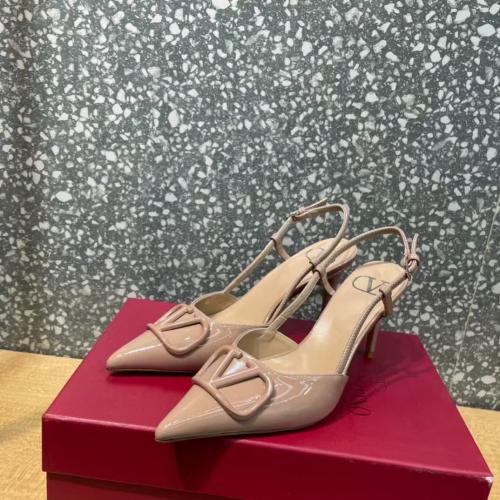 VLOGO SIGNATURE CALFSKIN SLINGBACK PUMP 80MM / 3.1...