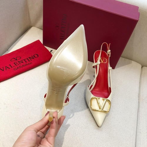 VLOGO SIGNATURE CALFSKIN SLINGBACK PUMP 80MM / 3.1...