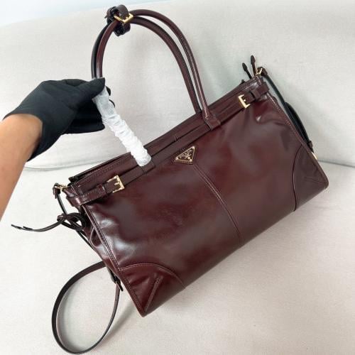 Large leather handbag