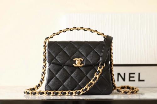Caviar Quilted 31 Rue Cambon Mini Top Handle Flap