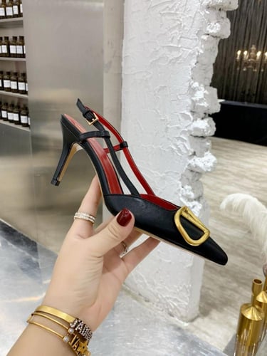 VLOGO SIGNATURE CALFSKIN SLINGBACK PUMP 80MM / 3.1...