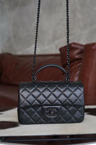 Chanel 24A Quilted Top Handle Mini Rectangular So...
