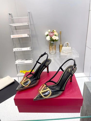 VLOGO SIGNATURE CALFSKIN SLINGBACK PUMP 80MM / 3.1...